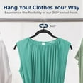 thumbnail image 6 of SereneLife 50-Piece Shirt Hangers, Premium Non-Slip Velvet Hangers Pack with 360° Swivel Hooks, Slim Space-Saving Design for Tops, Jackets, Blouses, & Strappy Dresses, Supports 8 lbs, (Black), 6 of 7