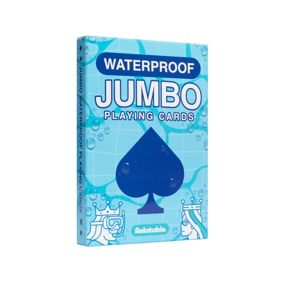 The Ultimate Jumbo Waterproof Playing Cards, Full Sized Deck of Cards but Jumbo, Pool Games or Beach
