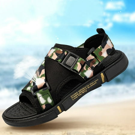 

Cathalem Men Slipper Sports Sandals Fashion Solid Color Outdoor Sports Casual Breathable Slippers Shoes Mens Sandals Size 7 Wide CE2 7.5