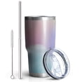 thumbnail image 2 of 30oz Dreamy Pastel Sky Tumblers Stainless Steel Tumbler with Lid and Straw,Vacuum Insulated Double Wall Travel Tumbler Cups Mug with Cleaning Brush for Coffee,Tea, 2 of 7