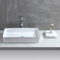 thumbnail image 4 of FELICON 24" Rectangle Bathroom Sink Modern Above Counter Porcelain Ceramic Sink Art Basin 600*340*105mm (23.62*13.39*4.13in), 4 of 9