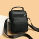 thumbnail image 2 of Bolso Bandolera para Hombre Bolso para Cuero Genuino Vintage Viajes Negocios (S), 2 of 9