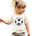 thumbnail image 2 of Faux Glitter Soccer Ball Shirt for Girls Cute Girly Soccer Tee for Children Natural Shirt 12 Months, 2 of 4
