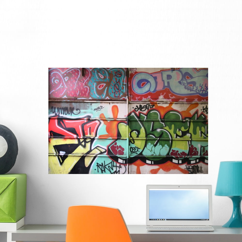 Graffiti Wall Wall Decal Mural by Wallmonkeys Vinyl Peel and Stick