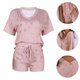 thumbnail image 3 of 1 juego de pijamas con estampado de estrellas para mujer, ropa de dormir elegante para mujer, ropa de dormir para mujer HOMEMAXS MX10214803, 3 of 6