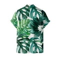 thumbnail image 4 of VATAPA Funky Hawaiian Shirt for Men Tropical Print Lapel Button Down Shirts Short Sleeve Casual Aloha Shirt Summer Loose Beach Tops Camisas de playa para hombre Green XXXL, 4 of 5