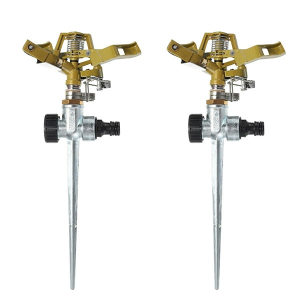 Btafrte Riego Metal para Jardín Con Aspersor Giratorio Ajustable (2 Uds)