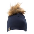 thumbnail image 1 of Lox Lion Tuque en Bambou à Pompon Unique - Marine (TP, 0-3 Mois), 1 of 1