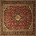 thumbnail image 1 of Ahgly Company Indoor Square Medallion Brown Traditional Area Rugs, 3' Square, 1 of 4