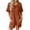 Orange, variant on Hurxie Womens Rompers Casual Ribbed Short Sleeve T-Shirt Tee Romper Summer Outfits with Pockets Pink,M