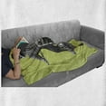 thumbnail image 5 of Whimsical Soft Flannel Fleece Blanket, Realistic Sketch Design of Funny Hipster Raccoon Rides Retro Motorcycle, Cozy Plush for Indoor and Outdoor Use, 70" x 90", Pale Green and Grey, by Ambesonne, 5 of 5
