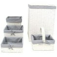 thumbnail image 1 of Redmon 7200WHGY Hamper & Basket Set, White & Gray - 5 Piece, 1 of 5