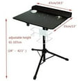 thumbnail image 2 of DENEST Tattoo Work Table Tattoo Tray Mobile Work Station Stand Removable Adjustable With Tripod Base Black, 2 of 7