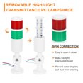 thumbnail image 3 of Uxcell 2-Layer LED Signal Warning Light Tower with Buzzer, 12-24V 10A Column Warning Tower Stack Lights with Steady Light for Factories Industrial Machinery, White, 3 of 6