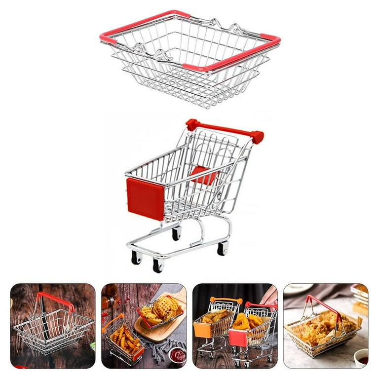 1 Set Kids Pretend Shopping Toys Grocery Basket Shopping Basket Shopping Cart