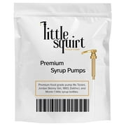 4-Pack Gold Little Squirt Syrup Pumps for Coffee Syrup Bottles, Fits 750ml 25.4oz Torani, Skinny, DaVinci Bottles, Coffee Syrup Dispenser for Coffee Bar