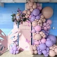 thumbnail image 4 of TETOU 129Pcs Pastel Purple Balloon, Latex Party Balloons, Different Sizes 18/12/10/5 Inch Party Balloon Kit for Birthday Party Graduation Baby Shower Wedding Balloon Decoration - Pastel Purple, 4 of 7