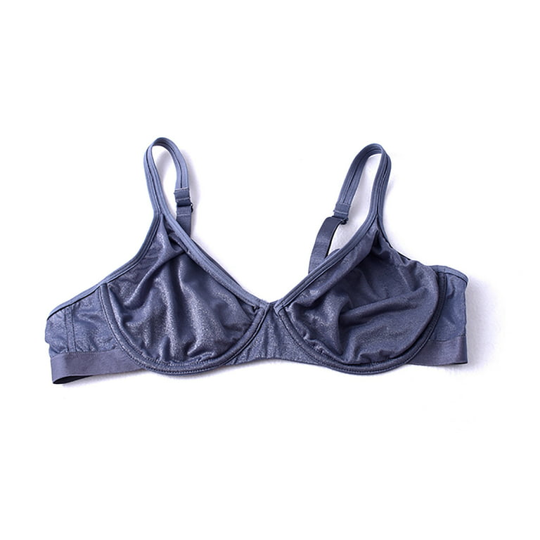 YWDJ Comfortable Bras for Women Women Plus Size Seamless Push Up Sports Bra  Comfortable Breathable Base Tops Underwear Blue 90E 