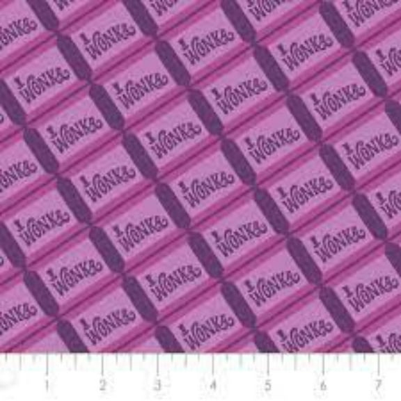 Willy Wonka Chocolate Cotton Fabric Size: 1 yard