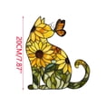 thumbnail image 3 of Stained Glass Suncatchers for Windows, Cat and Sunflower Hanging Acrylic Pendant Decoration, Spring Summer Gifts for Cats Lovers (C), 3 of 6