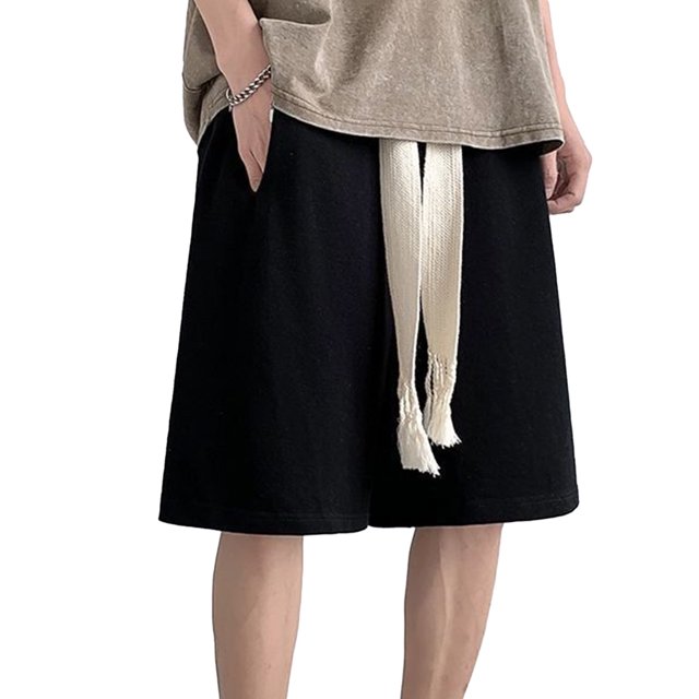 Pantalones Cortos Rectos Casuales para Hombres,Cordón De Pierna Ancha para Hombres Pantalones Cortos con Cordón De Pierna Ancha para Hombres Pantalones Cortos Deportivos para Hombres Instalación Sin Esfuerzo