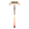 thumbnail image 3 of 1.92 ct Emerald Cut Simulated Champagne Diamond Solitaire with Simulated Diamond Accents 18K Rose Gold Womens Engagement Ring, 3 of 5