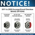 thumbnail image 4 of Detroit Axle - Brake Kit for 2011-2020 Jeep Grand Cherokee Dodge Durango 12.99" inch Front Disc Brakes Rotors Solid Rear Rotor Ceramic Brake Pads, 4 of 10