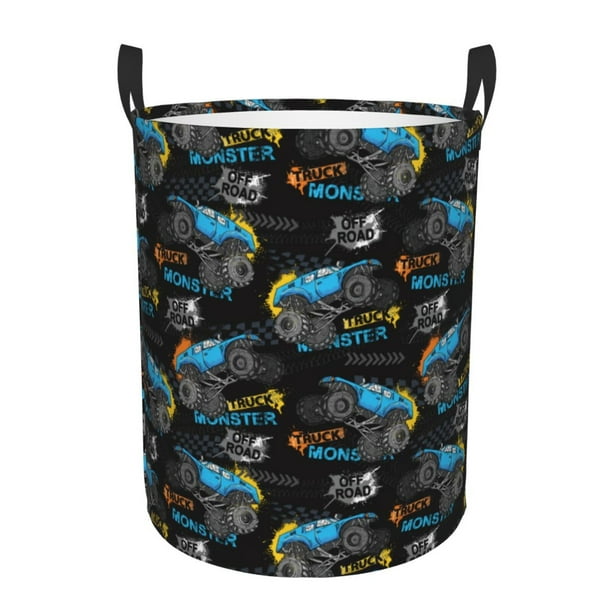 Fotbe Cool Off-Road Vehicle Cesto de Ropa con Asas, Cesto Impermeable de Gran Capacidad, Bolsa de Lavado para Dormitorio, Cesto de Ropa con Ruedas y Asas-Medium