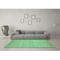 thumbnail image 3 of Ahgly Company Indoor Square Abstract Turquoise Blue Modern Area Rugs, 5' Square, 3 of 4