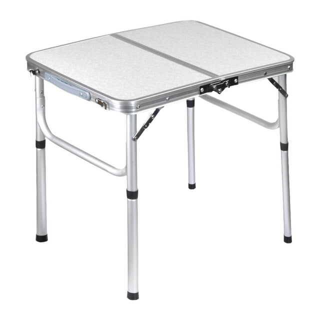 Mesa de camping plegable, mesa de campamento, fácil de instalar, portátil, de aleación de aluminio, altura ajustable para cocinar al aire libre en el 60cmx40cm