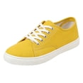 thumbnail image 3 of YLYL Women's Men's Canvas Sneakers Low Top Lace up Rubber Sole Lightweight Fashion Casual Walking Shoes, 3 of 8