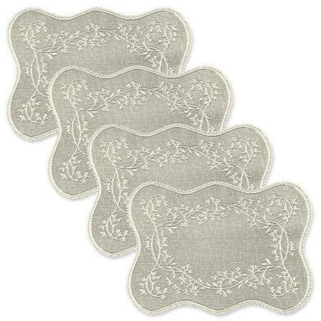 

14 x 20 in. Sheer Divine Placemat - Ecru - Set of 4