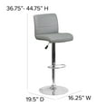 thumbnail image 4 of EMMA + OLIVER Adjustable Height Bar Stool, Gray Vinyl (Set of 2), 4 of 10