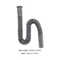 thumbnail image 2 of OULII Flexible Drain Pipe for Bathroom Sink Waste Water Drainage Grey 1Set, 2 of 7