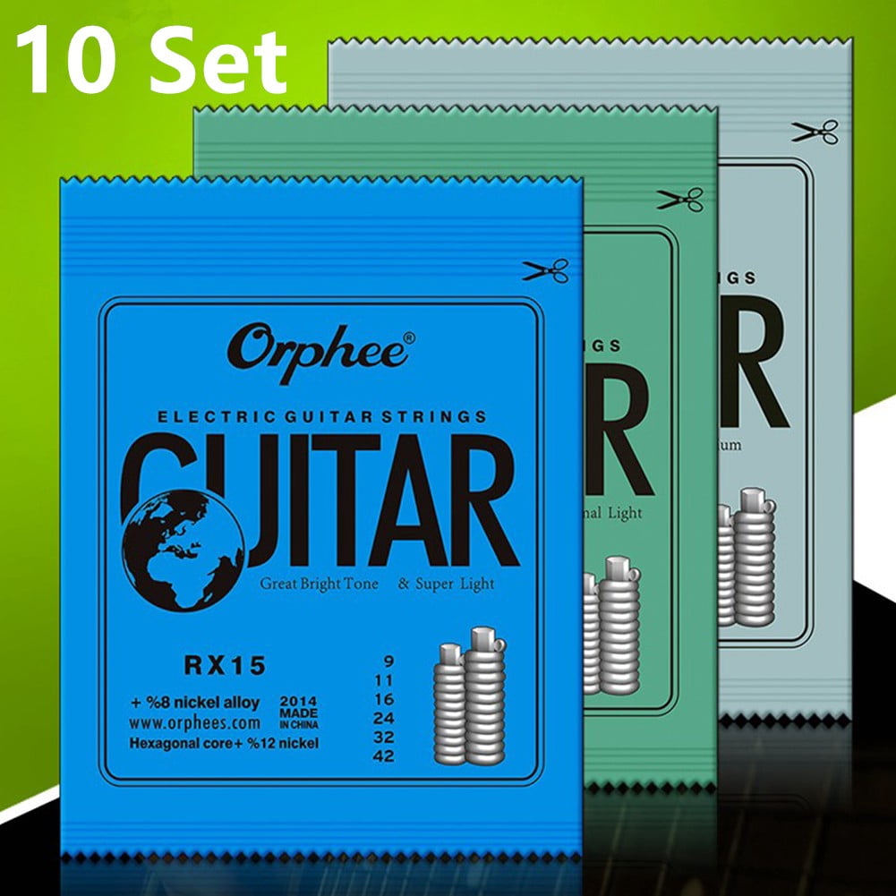 10 Set Orphee for RX Series Electric Guitar Strings Super Light 9-42,10-46,11-50