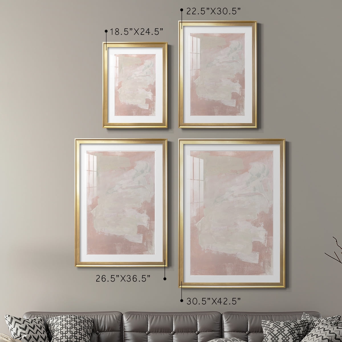 Wexford Home Hazy Summer I Premium Framed Print, 30.5" x 42.5" - Ready to Hang, Gold (Set of 2)