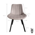 thumbnail image 4 of Comedor 4 Silla Velvet Mesa Cristal Minimal Estructura Acero beige, 4 of 8