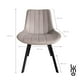 thumbnail image 4 of Comedor 4 Silla Velvet Mesa Cristal Minimal Estructura Acero beige, 4 of 8