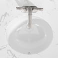 thumbnail image 3 of 19"x16" Oval Undermount Ceramic Bathroom Sink No Faucet Holes Durable and Reliable Resistant to Bacterial Growth for Bathroom, 3 of 6