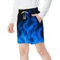 thumbnail image 4 of Cethrio Boys Shorts with Pockets, Running Drawstring Casual Summer Shorts Blue Size 13-14 T, 4 of 6