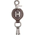 thumbnail image 3 of Porte-clés en Cuir pour Hommes, Alphabet à une Lettre avec Fermoir Facile - H - Brun Riche - Taille Unique, 3 of 5
