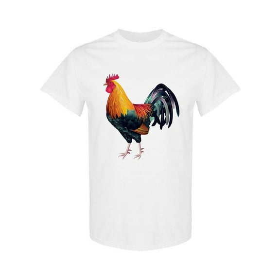 SPIdeals Mens Graphic Tee - A Rooster - Regular Fit 100% Cotton