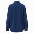 thumbnail image 4 of Women's Denim Shirt Jacket Sevevn Classic Button Down Long Sleeve Chest Pockets Relaxed Loose Fit Casual Jean Shacket Coat for Daily Outings Wear, 4 of 8