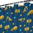 thumbnail image 3 of Cartoon Construction Vehicles Stars Blue Pattern Shower Curtain 72"x72" ,Bathroom Decorative Shower Curtains Set with 12 Hooks,Modern Waterproof Washable Shower Curtain, 3 of 6