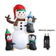 thumbnail image 3 of Monstrate Muñeco de nieve inflable de Navidad, decoración de soplado colorida, bomba de aire de Navidad alta, regalos iluminados, al aire Kits de decoración para fiestas Enchufe de la UE, 3 of 6