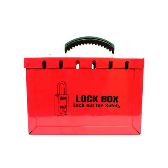 TruForce™ Lock Box, 12 Lock, Red, 1/Each