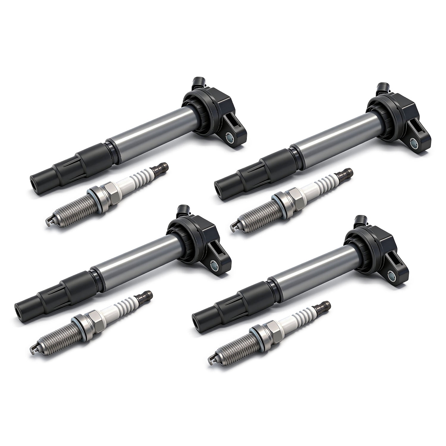 4 Pack Ignition Coils UF596 + Spark Plugs Kit for Toyota Corolla/Prius/Matrix