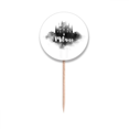 thumbnail image 1 of Milano Italy Landmark Ink City Painting Toothpick Flags Round Labels Party Decoration, 1 of 3