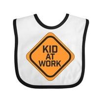 Inktastic Kid at Work Construction Sign Boys or Girls Baby Bib