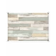 thumbnail image 2 of Beige Light Green Sun Sail Shades Rectangle Canopy,Sunlight Block Heavy Duty Curved Backyard Shade Cover, Farmhouse Wooden Striped Waterproof Sun Shades for Patios Garden Pergola Outdoor 14'x18', 2 of 9